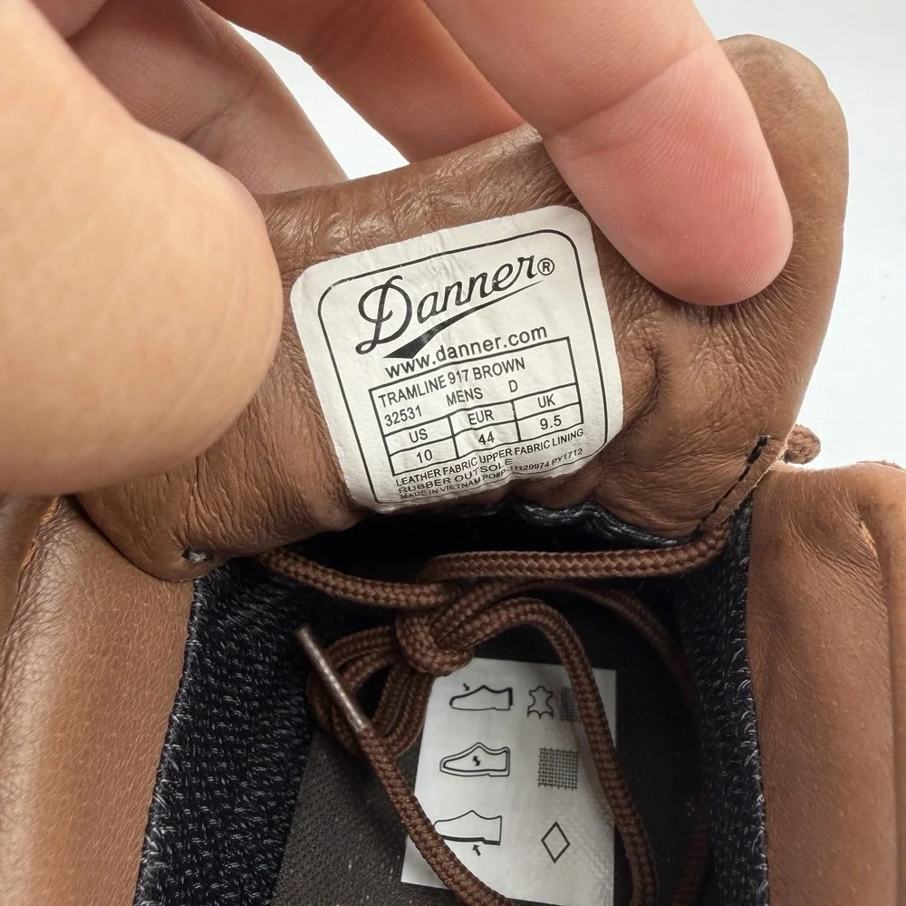 Danner Tramline Hiking Boots Mens Sz 10 D Brown Leather Waterproof Gore-Tex 917